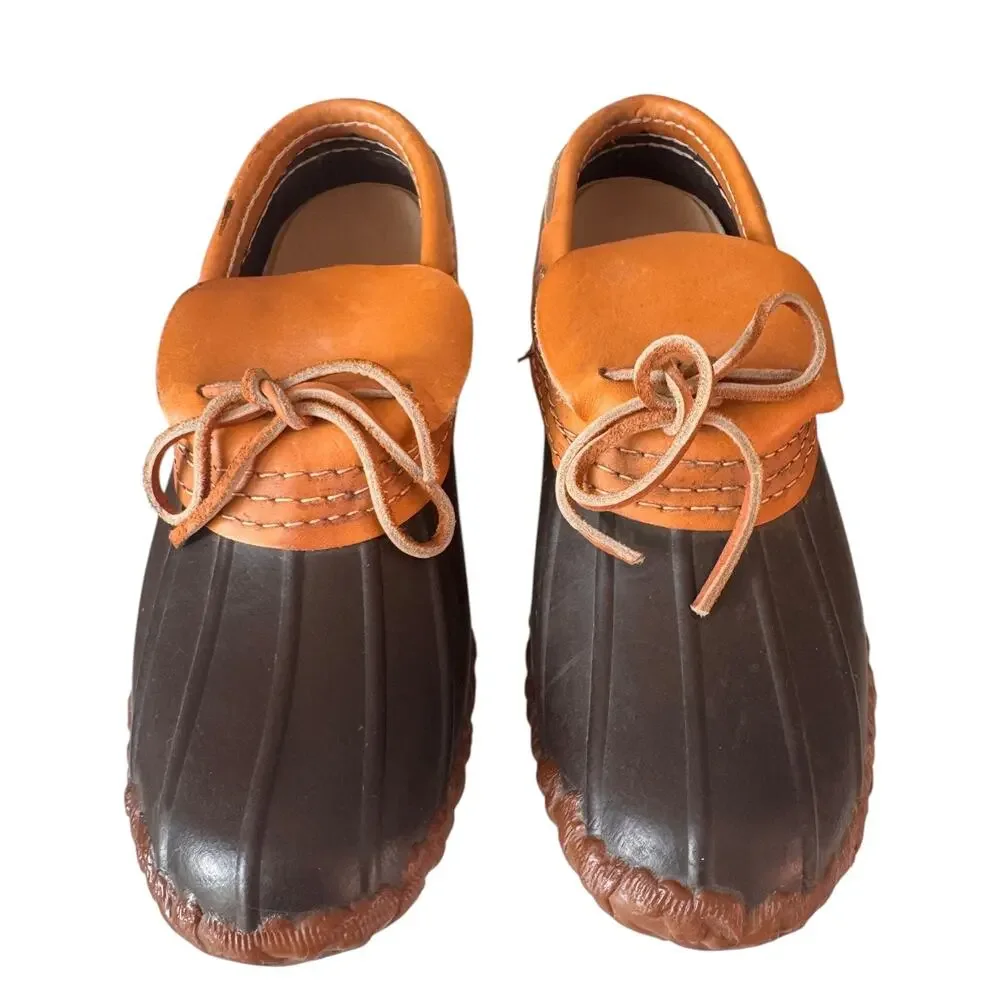 L.L.Bean Vintage 1970s Maine Hunting Shoes Duck Boots Made USA Leather 7
